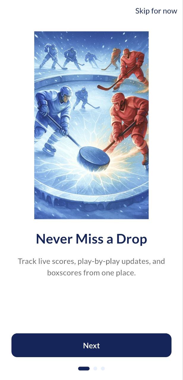 Ice Fish Hockey Onboarding